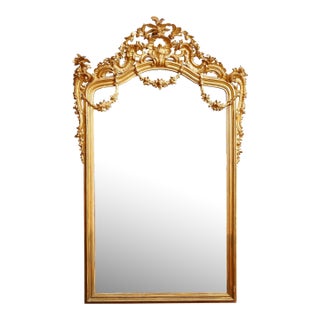 Napoleon III Giltwood Pier Mirror, Italian, Circa 1880 For Sale
