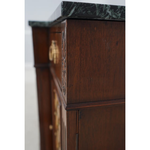 Vintage Cabinet Made Regency Marble Top Credenza For Sale - Image 14 of 18