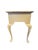 Vintage Queen Anne Cream Painted 3-Drawer Writing Desk Cottage Chic Vanity Table For Sale - Image 4 of 5