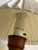Mid-Century Modern 1960s Teak Beige Table Lamp With Pleated Shade Accent Lighting Danish Mid-Century Modern For Sale - Image 3 of 10