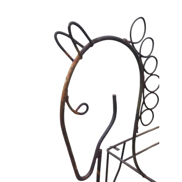 Vintage Horse Shaped Bar Cart Mid Century Sculpture 1950s Retro Decor For Sale - Image 16 of 18