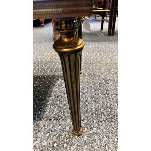 Metal 1980s Small Marble Top Coffee Table With Greek Keys For Sale - Image 7 of 8