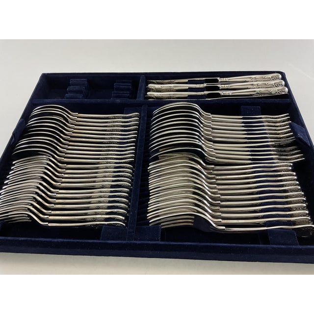New 1970s Complete European Cutlery Set for 12, Including Fish Eaters & Serving Pieces 129 Pieces. For Sale - Image 11 of 14
