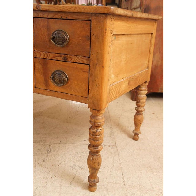Tan French Provincial Pine Desk For Sale - Image 8 of 11