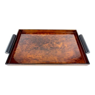 Mid Century Nancy Calhoun Laquor Wood Tray For Sale