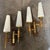Mid-Century Modern Set of Two 1950s Mid-Century Modern Brass, Bamboo and Glass Italian Wall Sconces For Sale - Image 3 of 12
