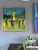 Mid-Century Modern Mid-Century Modern 'Circle of Light' Vintage Original Figurative Landscape Oil Painting, Framed For Sale - Image 3 of 13