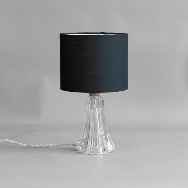 Mid-Century Modern Small Crystal Glass Lamp, 1960s For Sale - Image 3 of 7