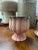 Hull Pottery footed pink turquoise ribbed urn planter vase speckled woodland. Great mid mod piece for your collection! No...