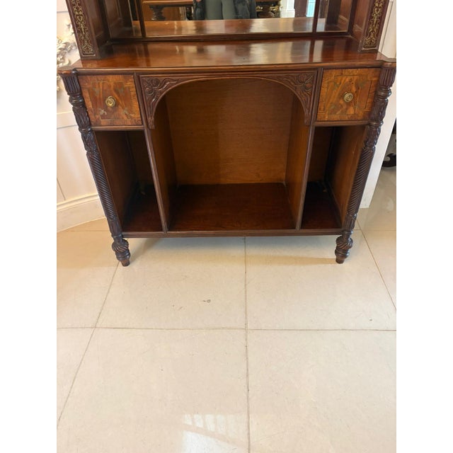 Antique Regency Open Bookcase in Rosewood with Brass Inlaid, 1820 For Sale - Image 15 of 18
