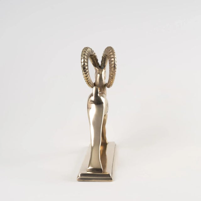 Brass Vintage Brass Ram Figure For Sale - Image 8 of 11