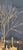Curtis Jere 1970s Mid Century Modern Trees Umbrella Metal Brass Wall Art Rainy Day at the Bus Stop For Sale - Image 4 of 9
