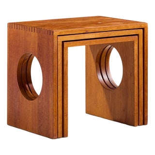 Jens Quistgaard Mid Century Danish Teak Nesting Tables - Set of 3 For Sale