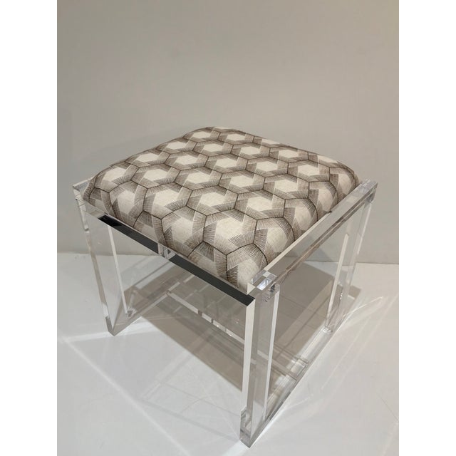 Port 68 Port 68 Glencoe Acrylic Honeycomb Bench For Sale - Image 4 of 5