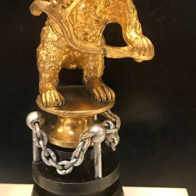 19th Century Russian Ormolu "Dancing Bear" Sculpture For Sale - Image 9 of 11