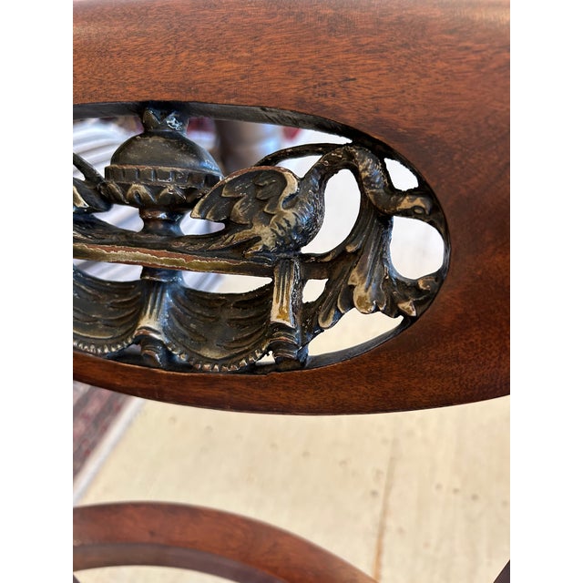 Mid 19th Century Italian Regency Walnut Armchairs With Caned Seats -a Pair For Sale - Image 5 of 14