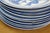 Early 19th Century Antique Chinese Export Canton Blue White Pagoda Willow Tree Boat Plates 10" - Set of 16 For Sale - Image 5 of 10