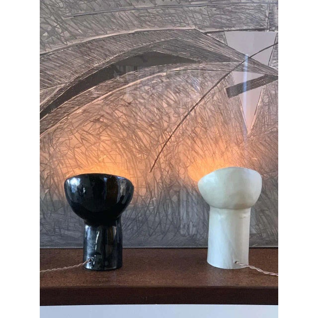 Design Freres Black and White Cyclope Lamps - Set of 2 For Sale - Image 10 of 11