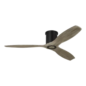 Visual Comfort Fan Collins Hugger 52" Ceiling Fan in Aged Pewter and Light Grey Weathered Oak