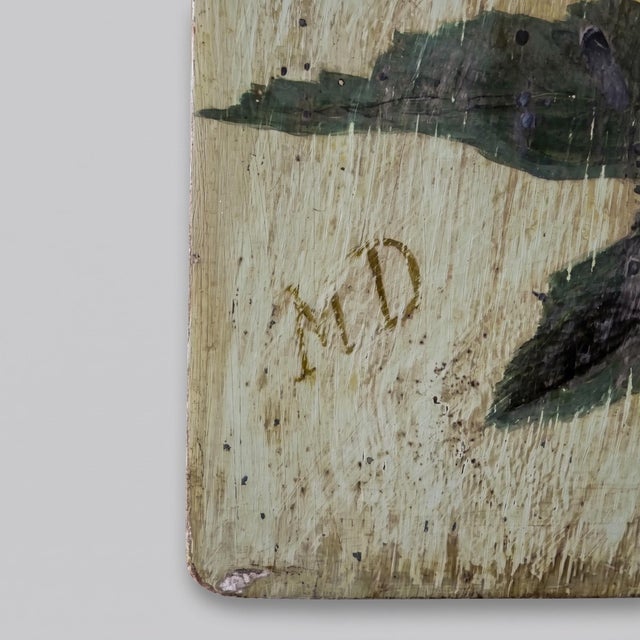 MD, Peony Decoration, 1890s, Paint and Wood For Sale - Image 4 of 8