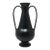 1990s Italian Bucchero Ceramic "Gubbio" Two-Handled Amphora by Gio Ponti for Neoponti/Costantino For Sale