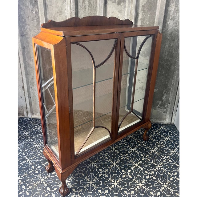 Vintage Art Deco Cocktail Display Cabinet in Walnut and Mahogany, 1930s For Sale - Image 15 of 18