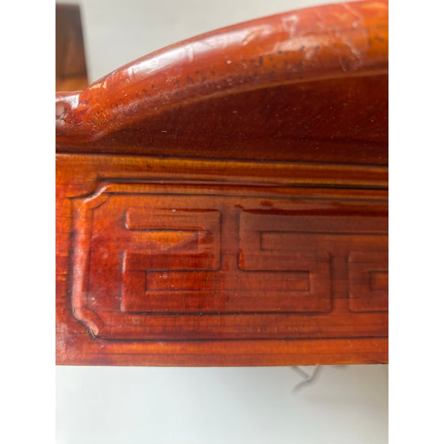 Vintage Korean-Style Low Ornate Wood Folding Table/Tea/Dining Tray For Sale - Image 12 of 12