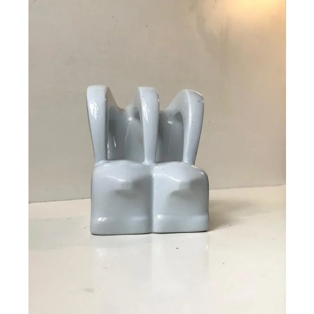 Ceramic Abstract Porcelain Figurine by Agnethe Jorgensen for Bing & Grondahl, 1970s For Sale - Image 7 of 10