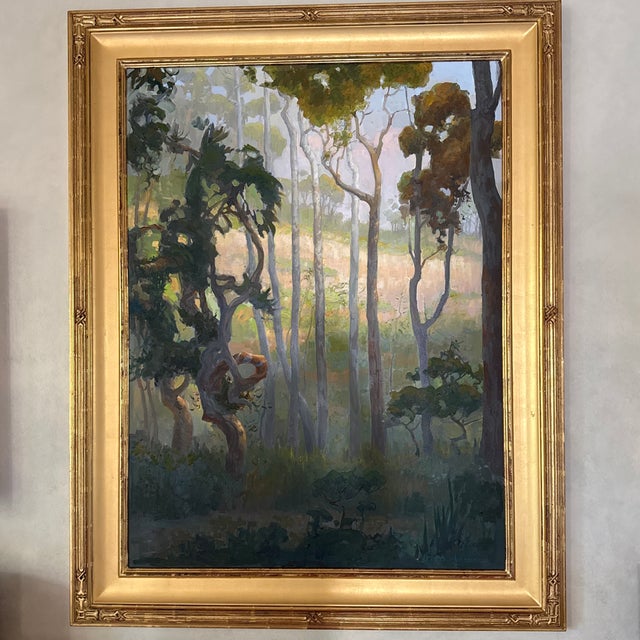 Peter Adams "Eucalyptus Forest" Oil on Board Painting For Sale In Los Angeles - Image 6 of 8
