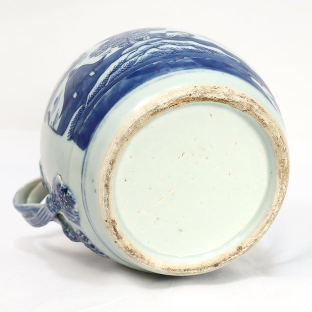 Antique Chinese Export Porcelain Canton Pattern Cider Jug With Lid For Sale - Image 9 of 18