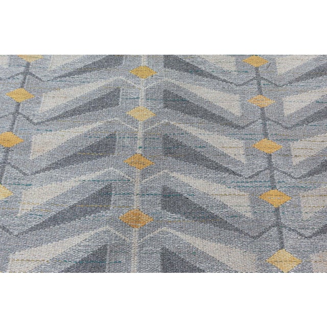 Doris Leslie Blau Vintage Swedish Flat-Weave Wool Rug, Signed VF-e-65 For Sale - Image 4 of 7