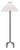 Marie Flanigan by Visual Comfort Signature Clifford Large Forged Floor Lamp in Aged Iron with Linen Shade For Sale