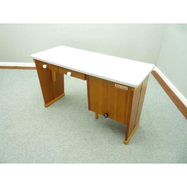 1960s Mid-Century Walnut Office Desk, 1950s For Sale - Image 5 of 18