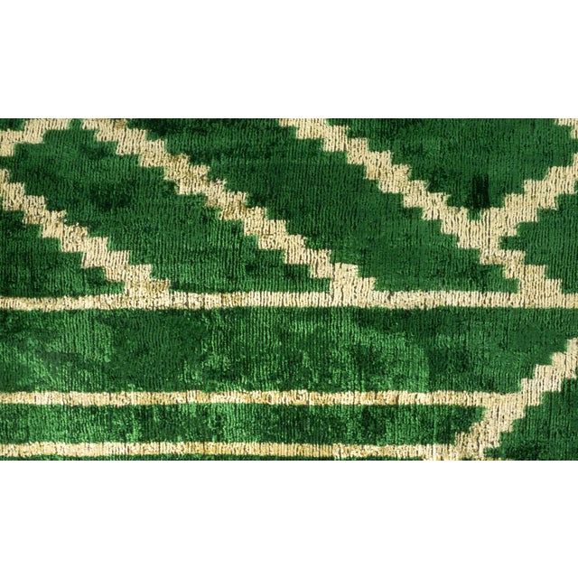 Woodlands Silk Velvet Ikat Pillow Cover, 16 X 24 For Sale - Image 4 of 5