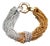 Two-Tone Silver Bracelet For Sale
