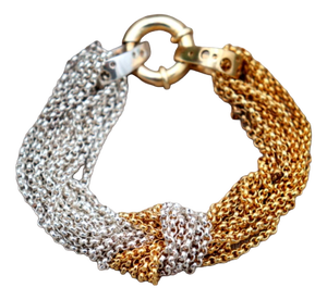 Two-Tone Silver Bracelet