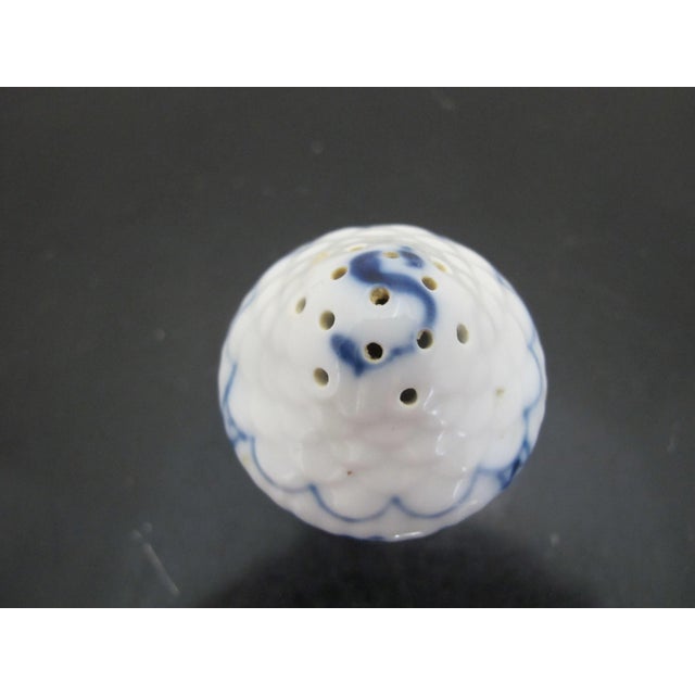 Vintage Royal Copenhagen Denmark, plain blue fluted salt shaker, marked 480. With original stopper at base. Measures 1...