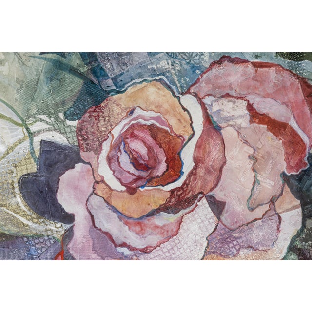 Fran Levin - Untitled (Rose), C. 1980s Signed Modern Watercolor on Paper Framed For Sale In Detroit - Image 6 of 7