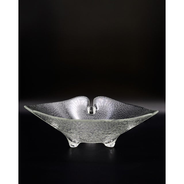 Textured Glass Centerpiece Bowl from Peill & Putzler, Germany, 1970s For Sale - Image 12 of 12