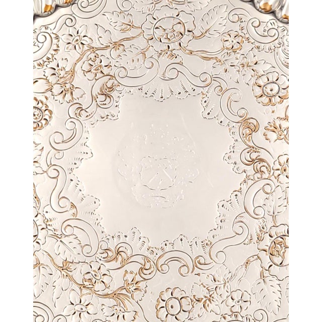 Metal Late Georgian Sheffield Plate Footed Salver, England Circa 1830 For Sale - Image 7 of 8