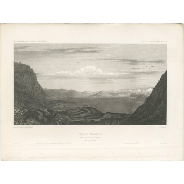 F.W. Egloffstein, Utah Landscape, Round Prairie & Timpanogos Valley, 1861, Print For Sale - Image 3 of 10
