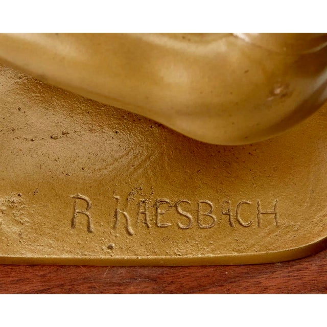 1930s Rudolph Kaesbach -Spartan Archer-1930s Art Deco Bronze Sculpture For Sale - Image 5 of 5