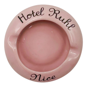 Vintage Hotel Ruhl Nice France Pink Ashtray Catchall Dish