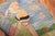 Mission Grenfell Hooked Round silk Textile Mat rug no. 31746 For Sale - Image 3 of 4