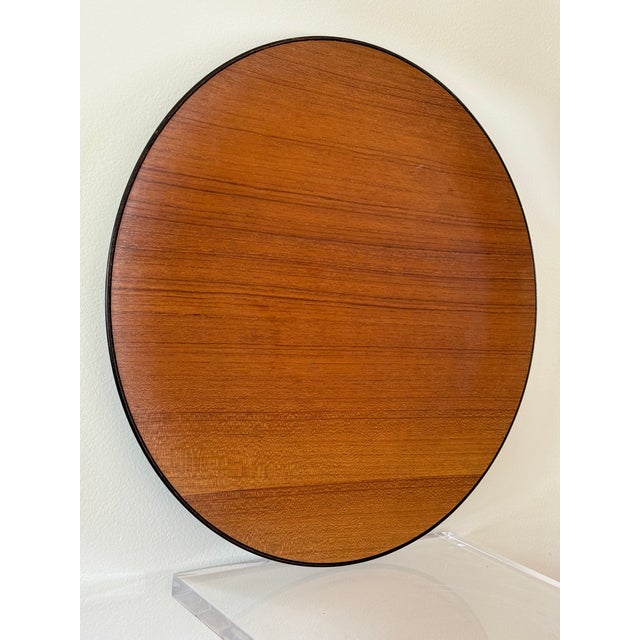 Mid Century Japanese Circular Teak Tray For Sale - Image 12 of 12