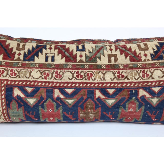Decorative Antique Caucasian Rug Pillow Cover – 15" X 35" For Sale - Image 9 of 10