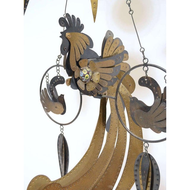 Fantastic Brass, Copper and Enamel Mobile by Cesar Vasquez For Sale - Image 4 of 10