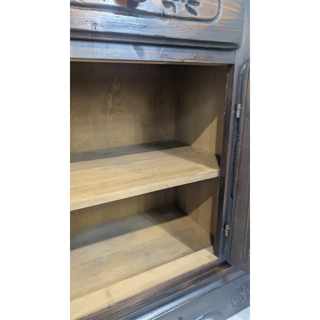 1960s Rustic Wood Cabinet from Voglaner, 1968 For Sale - Image 5 of 14