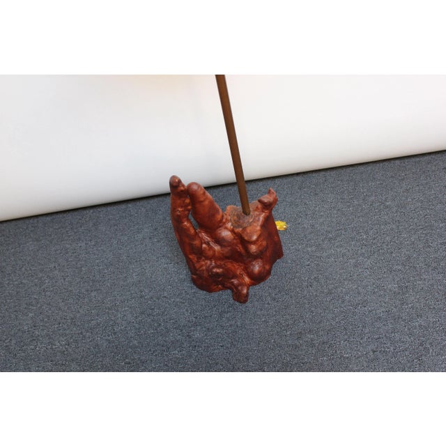 Sculptural Driftwood and Brass Floor Lamp For Sale In New York - Image 6 of 13