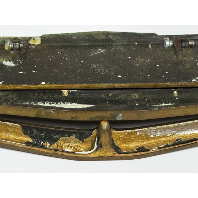 British Art Deco Brass Door Knocker Mail Slot C1925 Original Design For Sale - Image 12 of 12